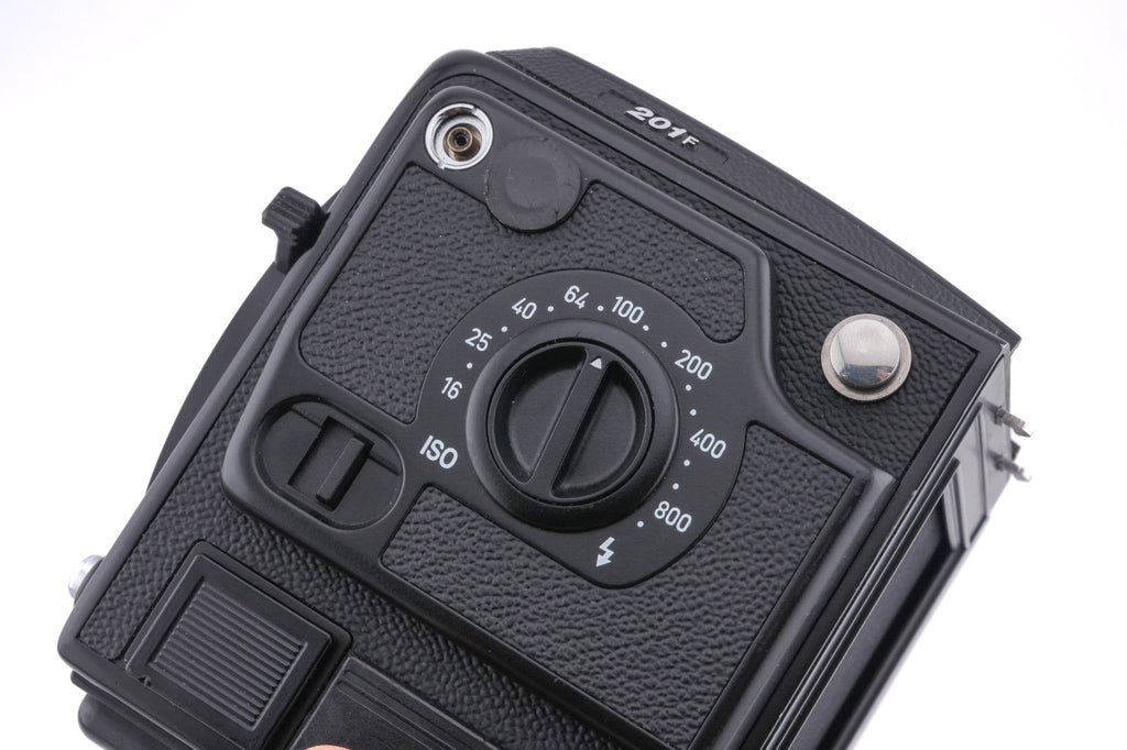 Hasselblad 201F (Black, 10532) + A12N Film Magazine + 80mm f2.8 Planar T* F (20400) + Waist Level Finder (New / Black, 42323) + Acute Matte Focusing Screen (42165)