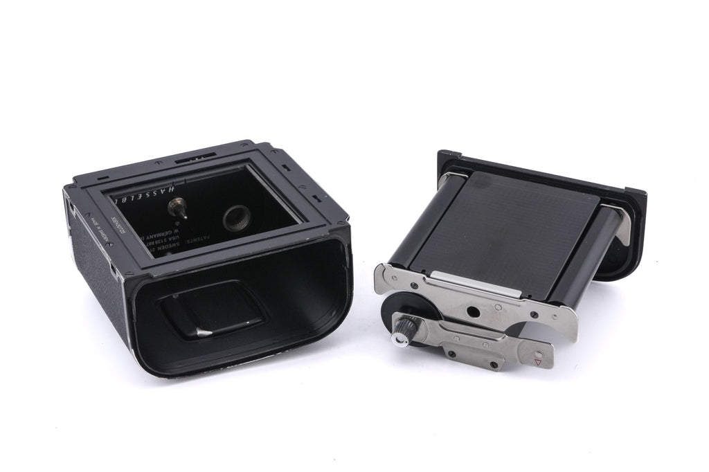 Hasselblad 201F (Black, 10532) + A12N Film Magazine + 80mm f2.8 Planar T* F (20400) + Waist Level Finder (New / Black, 42323) + Acute Matte Focusing Screen (42165)