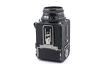 Hasselblad 500C/M (Black, 10170) + A12 Film Magazine (Black, 30147) + Acute Matte Focusing Screen (42165) + Waist Level Finder (Old / Black, 42277) + 80mm f2.8 Planar T* C (Black, 20028)