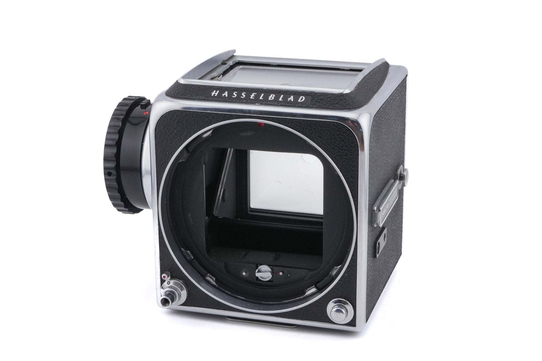 Hasselblad 500C/M (Silver, 10026) + Waist Level Finder (Old / Silver, 42021) + Focusing Screen with Split-Image Rangefinder (42188) + 80mm f2.8 Planar T* C (Silver, 20028) + A12 Film Magazine (Silver, 30074)