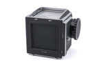 Hasselblad 500C/M (Silver, 10026) + Waist Level Finder (Old / Silver, 42021) + Focusing Screen with Split-Image Rangefinder (42188) + 80mm f2.8 Planar T* C (Silver, 20028) + A12 Film Magazine (Silver, 30074)
