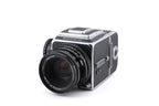 Hasselblad 500C/M (Silver, 10026) + Waist Level Finder (Old / Silver, 42021) + A12 Film Magazine (Silver, 30074) + 80mm f2.8 Opton PL T* CF + Standard Focusing Screen (42161)
