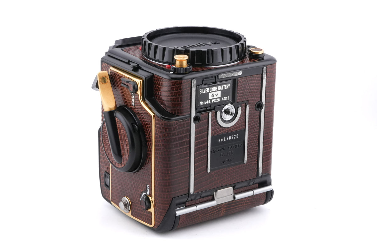 Mamiya M645 1000S (Golden Lizard/Jubilee) + Waist Level Finder S (Golden Lizard/Jubilee) + AE Prism Finder (Golden Lizard/Jubilee)