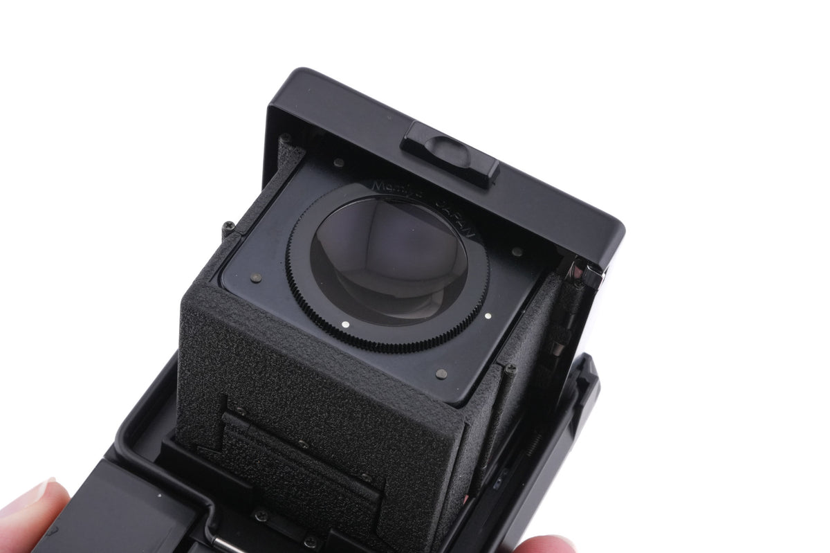Mamiya M645 1000S (Golden Lizard/Jubilee) + Waist Level Finder S (Golden Lizard/Jubilee) + AE Prism Finder (Golden Lizard/Jubilee)