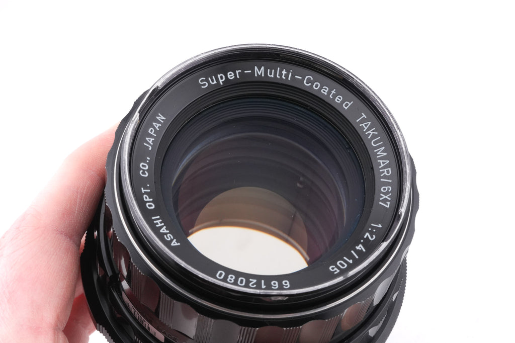 Pentax 105mm f2.4 Super-Multi-Coated Takumar 6X7 + 67mm Takumar/6x7 Lens Hood (105mm f2.4)
