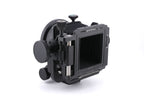 Hasselblad FlexBody (72109) + Stray Light Protection Slide (72411) + Film Format 4x5 Mask  (41151) + Open L-Connector (50776) + Focusing Screen Adapter (72405) + Reflex Viewfinder RMfx (72530) + FlexBody Cable Release (72513) + 10° Correction Slide (72413