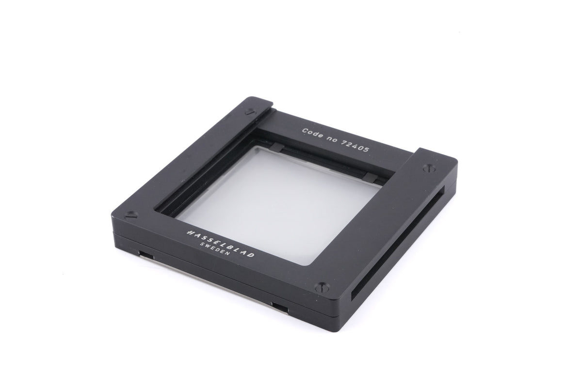 Hasselblad FlexBody (72109) + Stray Light Protection Slide (72411) + Film Format 4x5 Mask  (41151) + Open L-Connector (50776) + Focusing Screen Adapter (72405) + Reflex Viewfinder RMfx (72530) + FlexBody Cable Release (72513) + 10° Correction Slide (72413