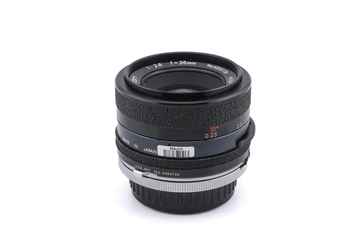 Tamron 28mm f2.8 BBAR Multi C. + Adaptall - Pentax K.M. Adapter