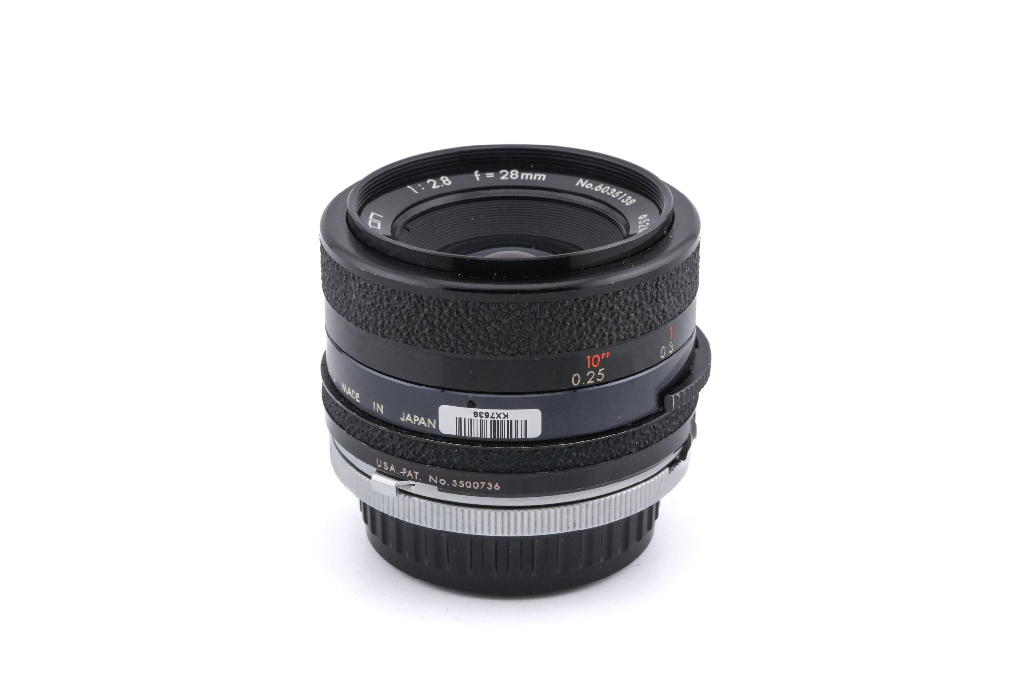 Tamron 28mm f2.8 BBAR Multi C. + Adaptall - Pentax K.M. Adapter