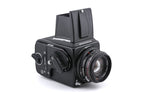 Hasselblad 500C/M (Black, 10170) + Waist Level Finder (Old / Black, 42277) + A12N Film Magazine + 80mm f2.8 Planar T* C (Black, 20028)