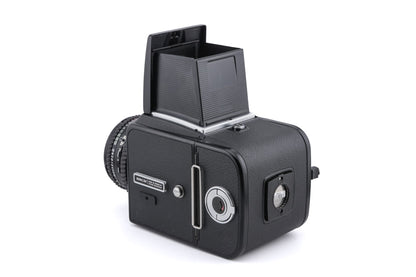 Hasselblad 500C/M (Black, 10170) + Waist Level Finder (Old / Black, 42277) + A12N Film Magazine + 80mm f2.8 Planar T* C (20028)