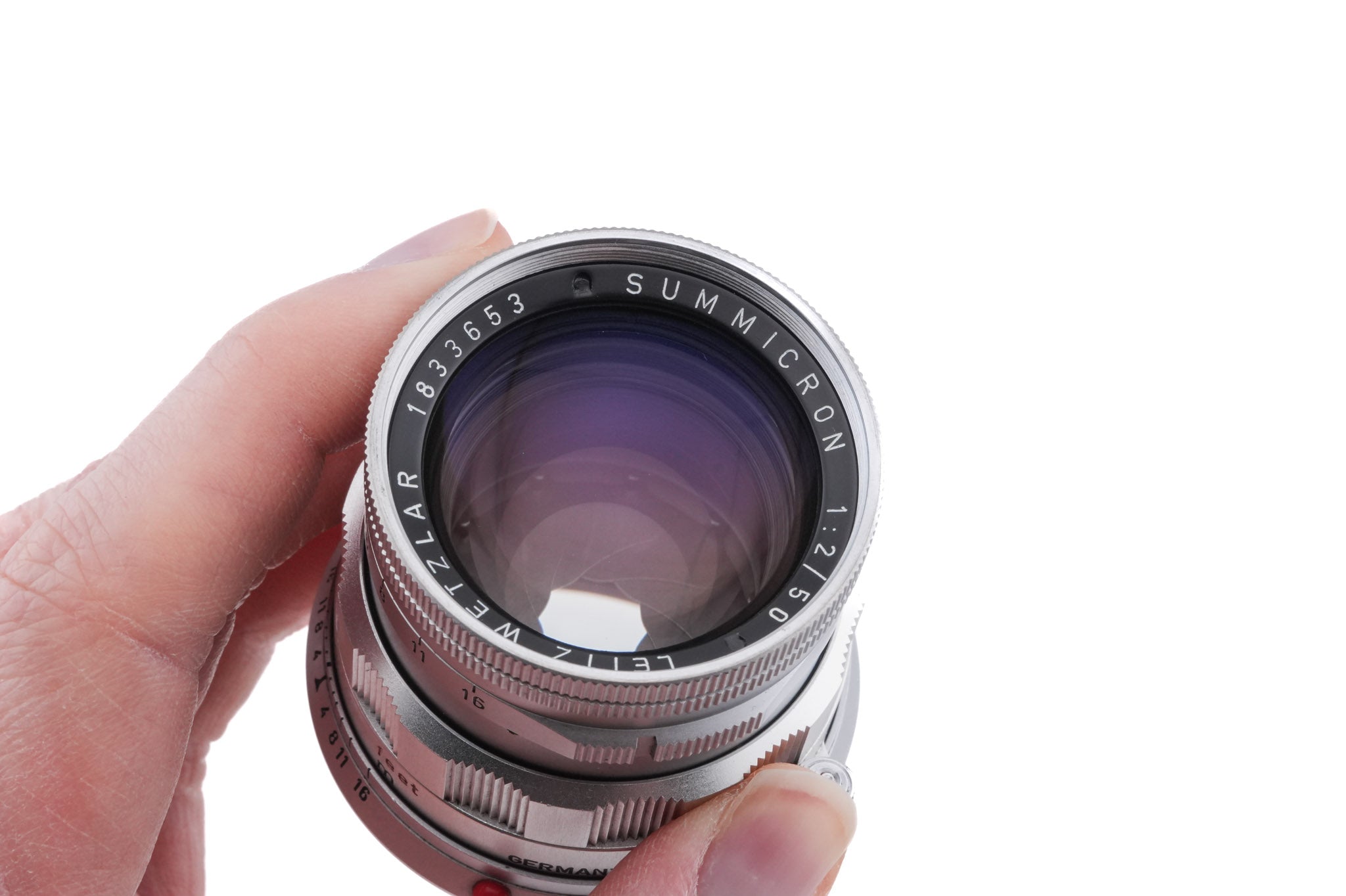 Leica 50mm f2 Summicron (Type II) (Silver, SOOIC-MS / SOSIC / 11118 / 11618 / 11818)