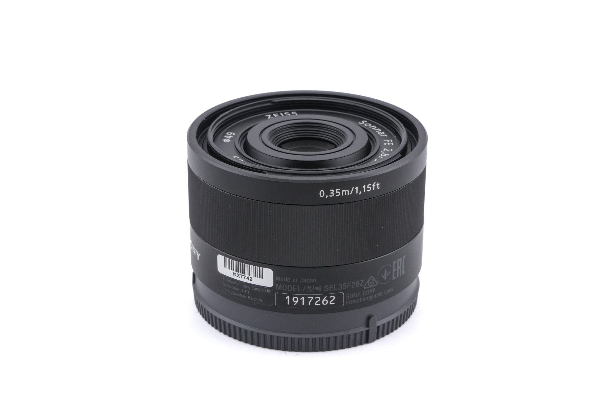 Sony 35mm f2.8 Sonnar T* ZA (SEL35F28Z) – Kamerastore