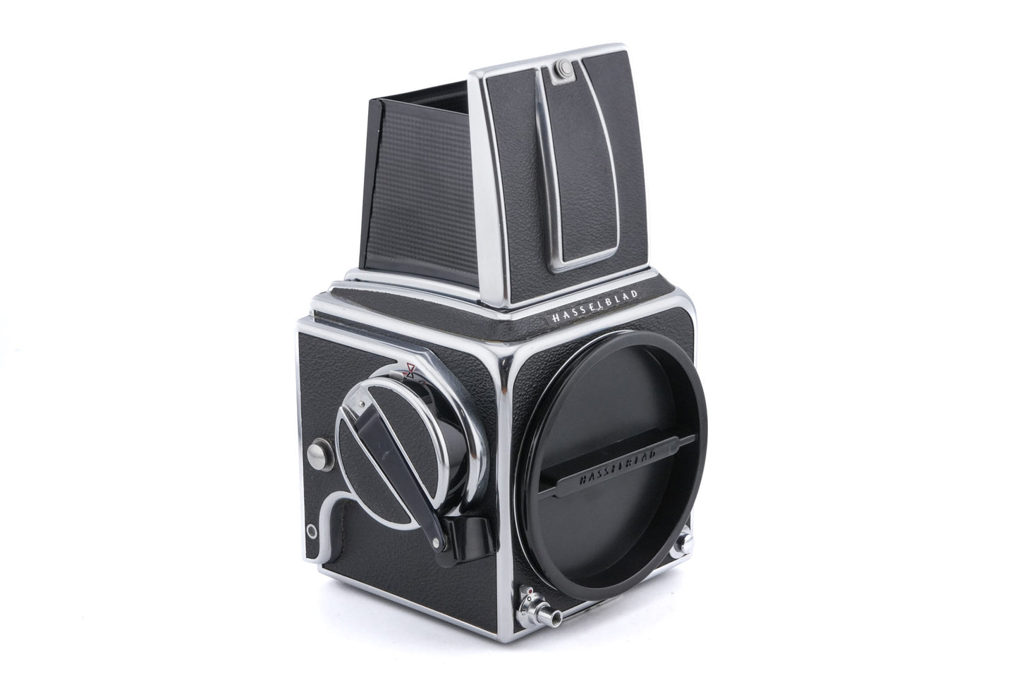 Hasselblad 500C (10022) + Waist Level Finder (Old / Silver, 42021) + Rapid Winding Crank (Chrome - 44016/TIRFC)