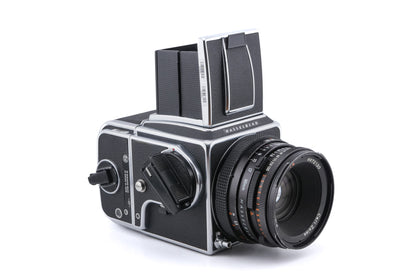 Hasselblad 500C/M (Silver, 10026) + Waist Level Finder (New / Chrome, 42315) + A12N Film Magazine + 80mm f2.8 Planar T* CF (20029) + Standard Focusing Screen (42161)