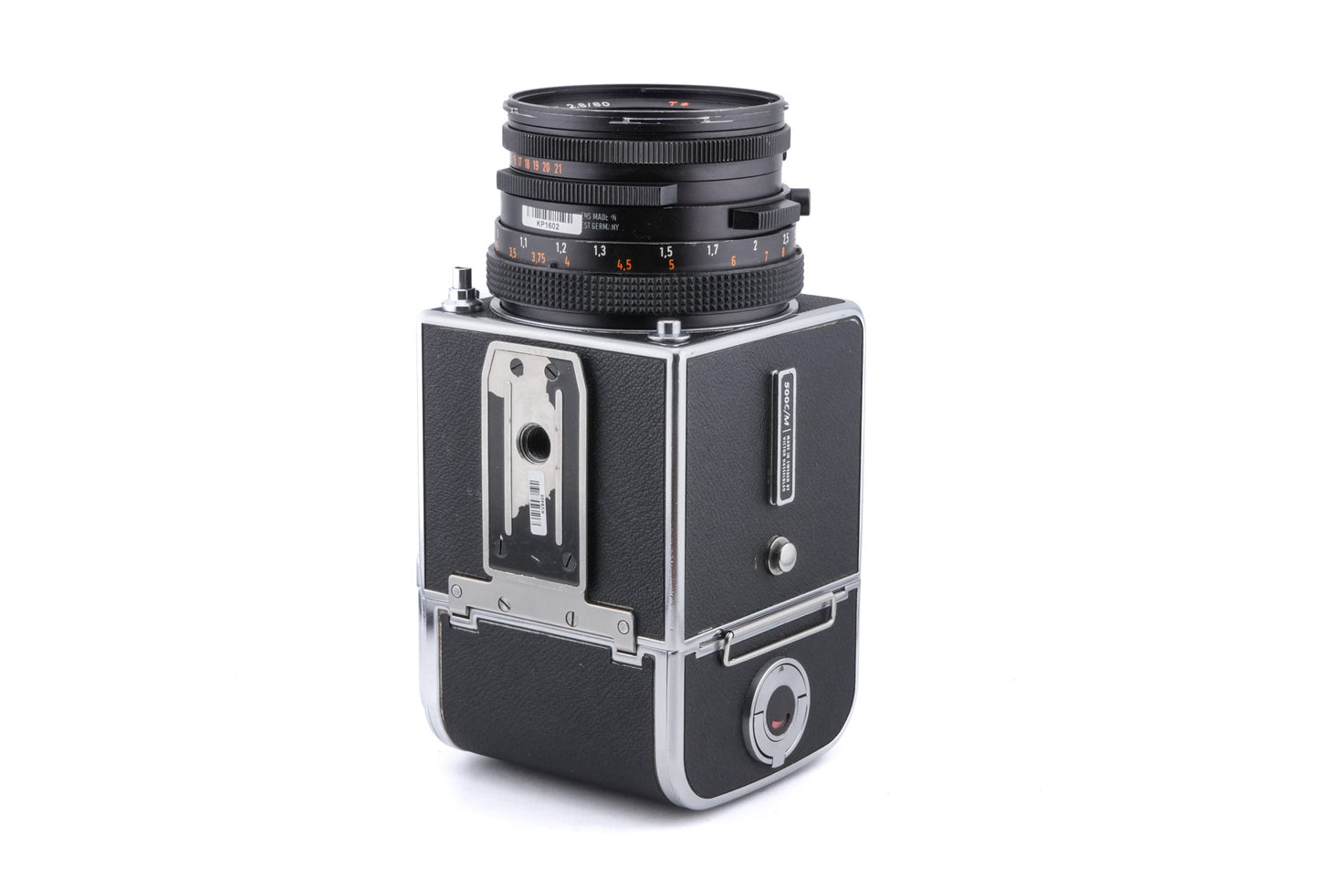 Hasselblad 500C/M (Silver, 10026) + Waist Level Finder (New / Chrome, 42315) + A12N Film Magazine + 80mm f2.8 Planar T* CF (20029) + Standard Focusing Screen (42161)