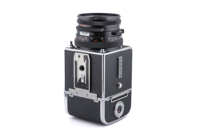 Hasselblad 500C/M (Silver, 10026) + Waist Level Finder (New / Chrome, 42315) + A12N Film Magazine + 80mm f2.8 Planar T* CF (20029) + Standard Focusing Screen (42161)