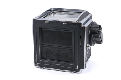 Hasselblad 500C/M (Silver, 10026) + Waist Level Finder (New / Chrome, 42315) + A12N Film Magazine + 80mm f2.8 Planar T* CF (20029) + Standard Focusing Screen (42161)