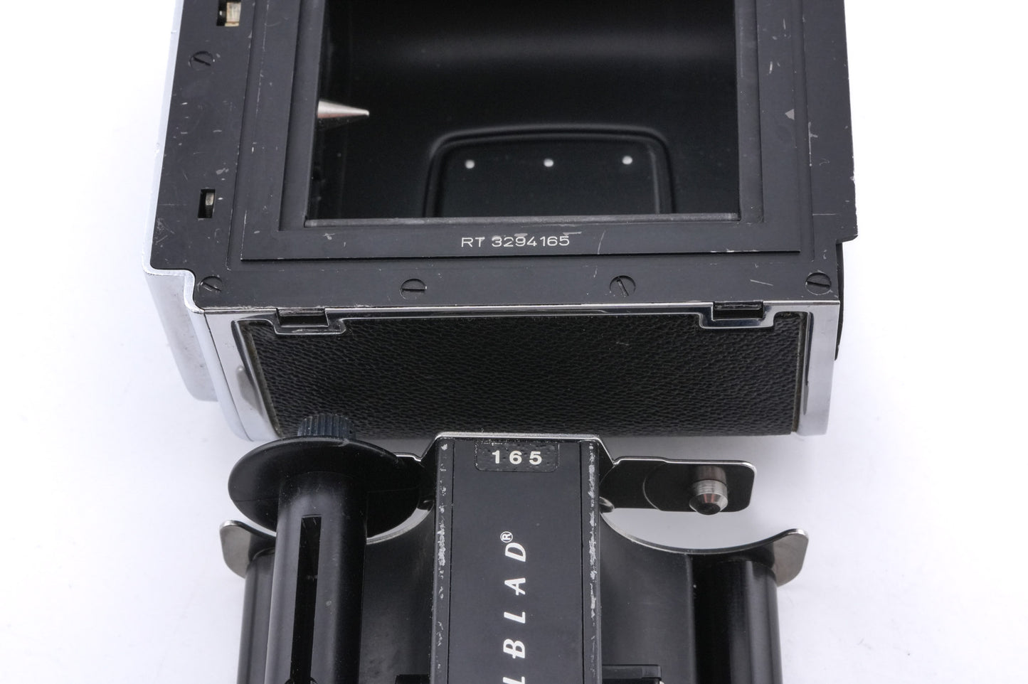 Hasselblad 500C/M (Silver, 10026) + Waist Level Finder (New / Chrome, 42315) + A12N Film Magazine + 80mm f2.8 Planar T* CF (20029) + Standard Focusing Screen (42161)