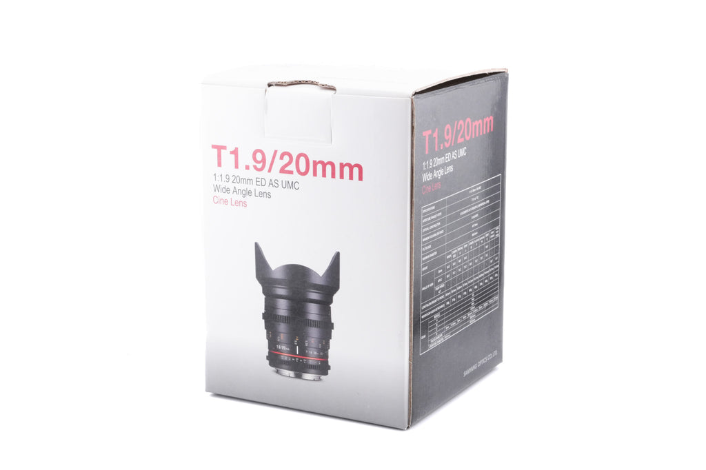 Samyang 20mm T1.9 ED AS UMC