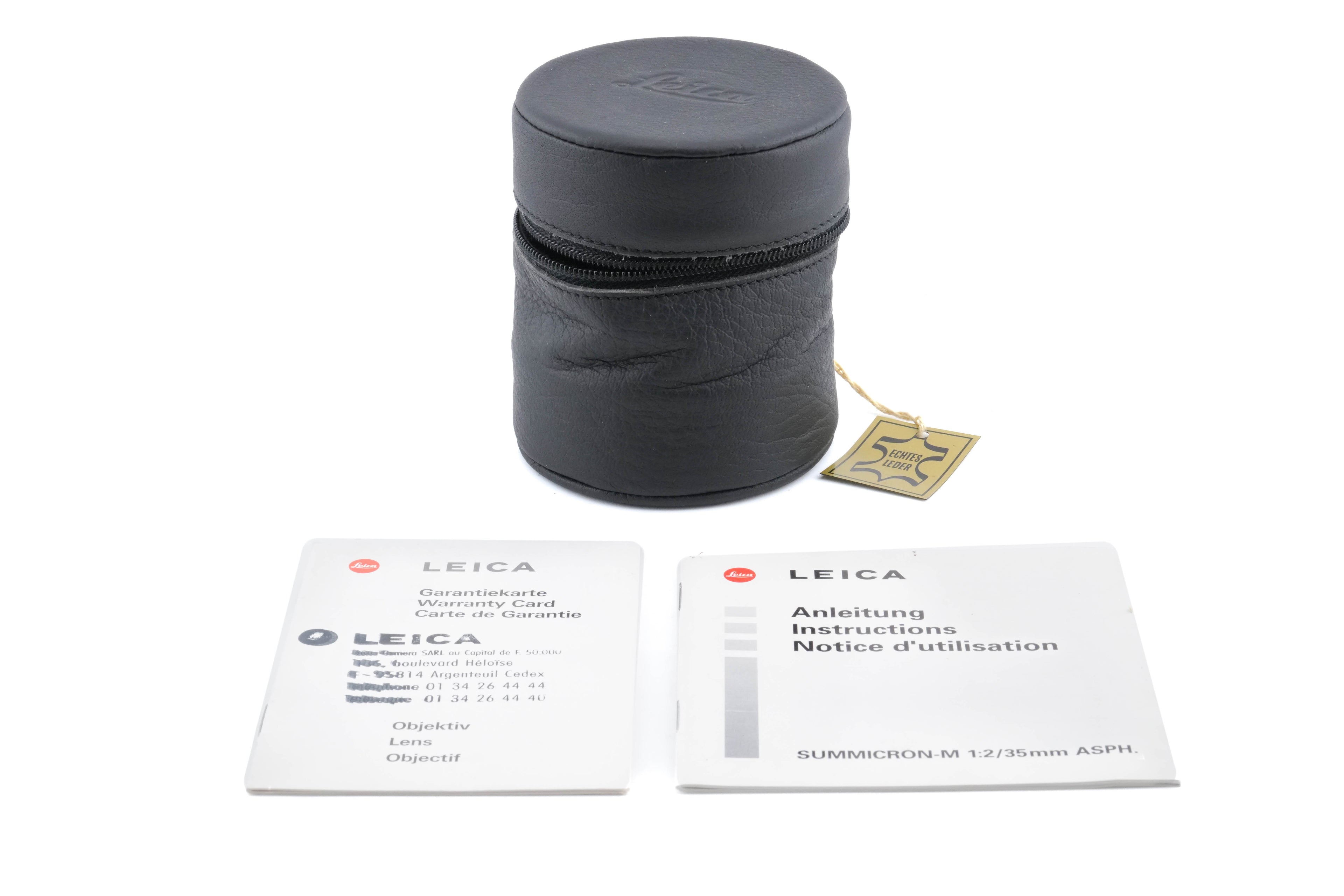 Leica 35mm f2 Summicron-M ASPH. (Type I) (Silver, 11882)
