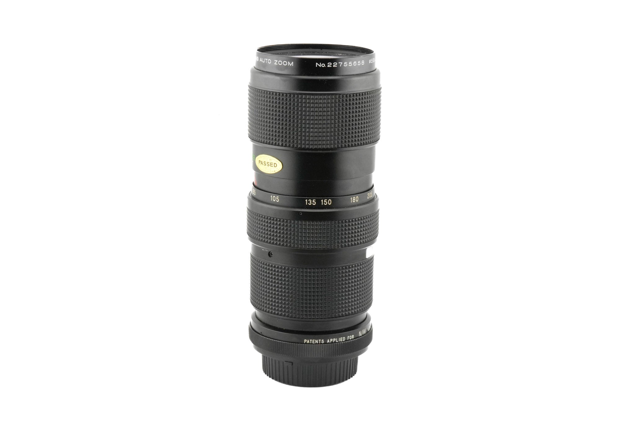 Vivitar 75-205mm f3.8 Close Focusing Auto Zoom