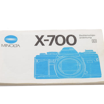 Minolta X-700 Instructions