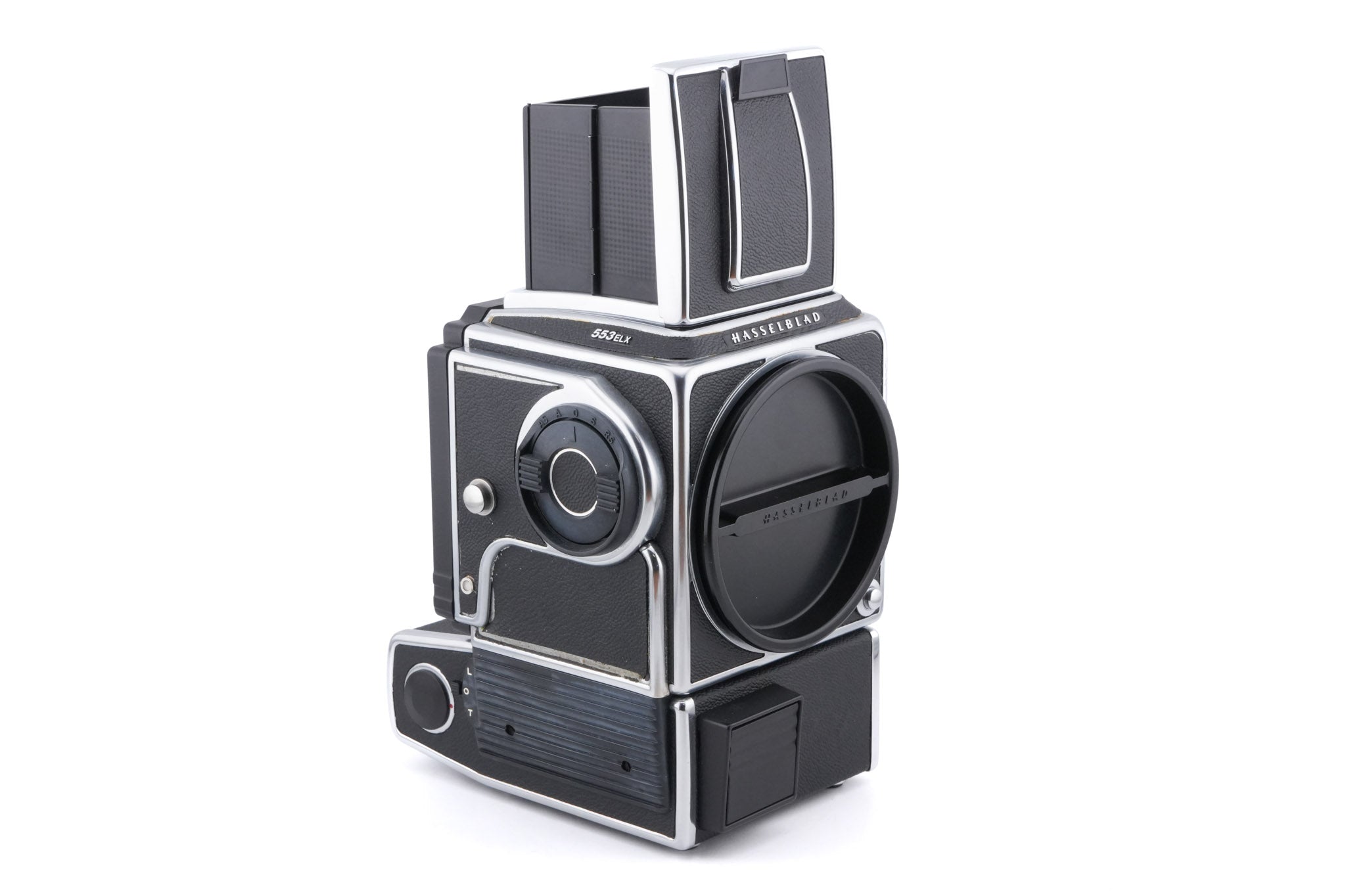 Hasselblad 553ELX (Silver, 10167) + Waist Level Finder (New / Chrome, 42315) + Checked Focusing Screen With Central Grid (42250)