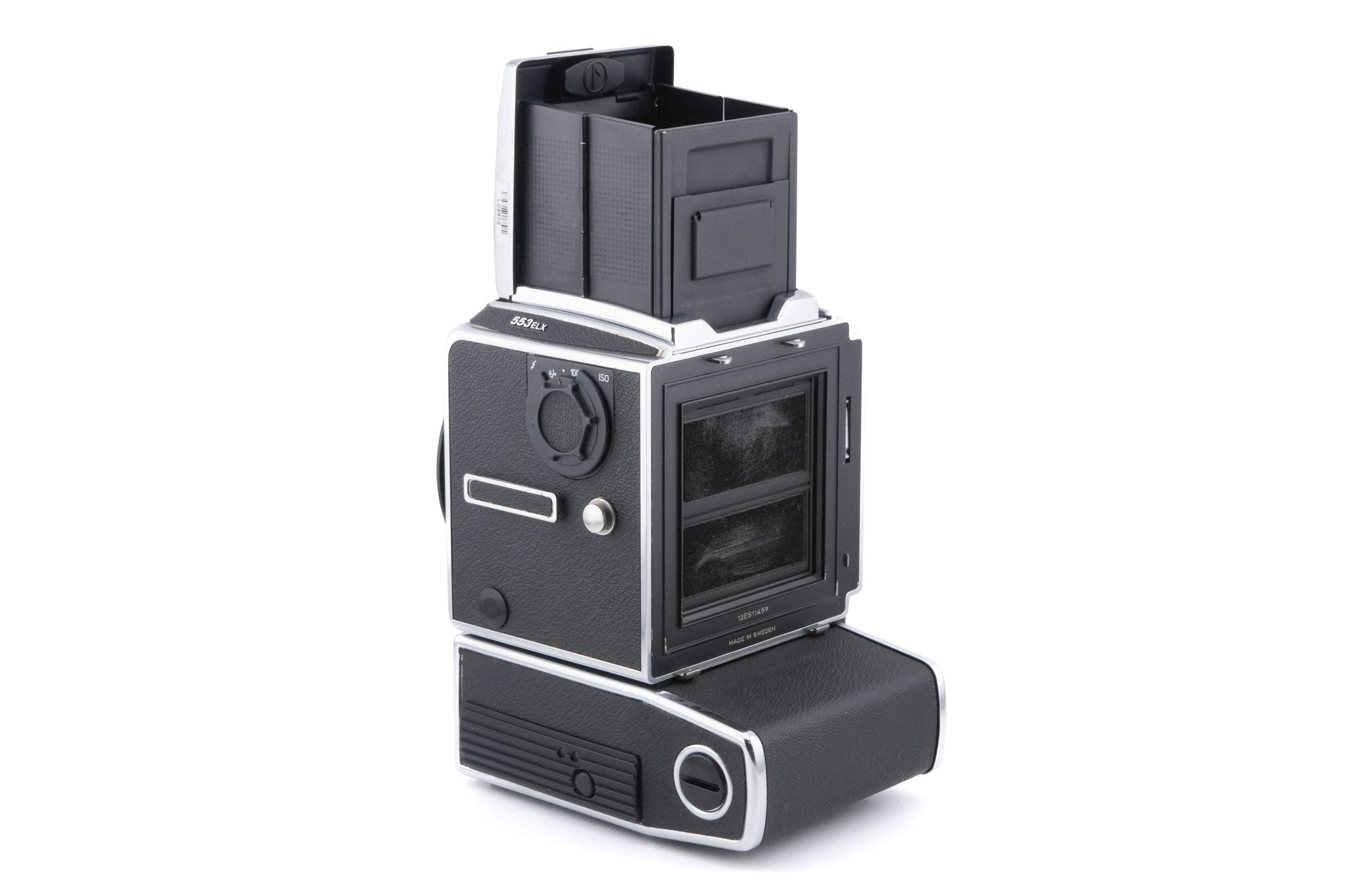 Hasselblad 553ELX (Silver, 10167) + Waist Level Finder (New / Chrome, 42315) + Checked Focusing Screen With Central Grid (42250)