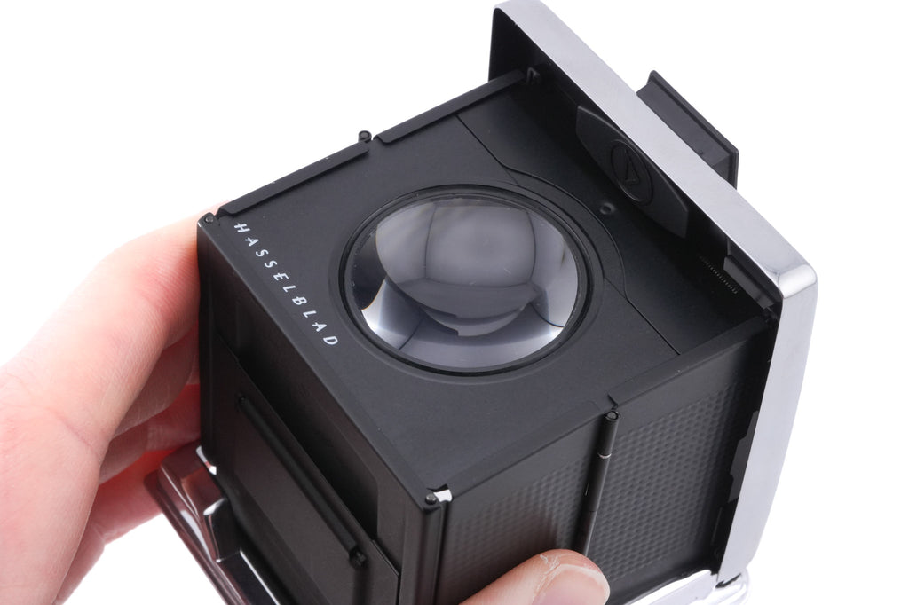 Hasselblad 553ELX (Silver, 10167) + Waist Level Finder (New / Chrome, 42315) + Checked Focusing Screen With Central Grid (42250)
