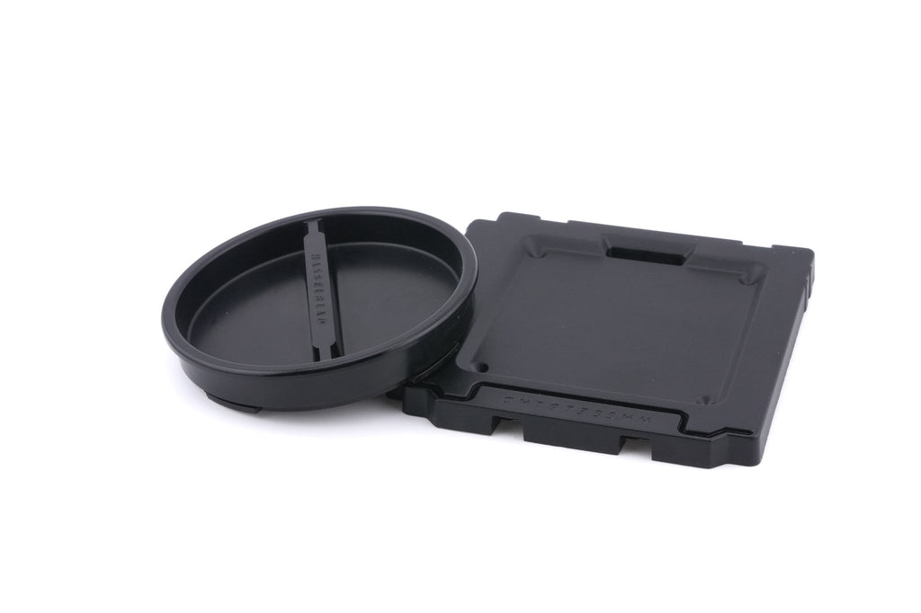 Hasselblad 553ELX (Silver, 10167) + Waist Level Finder (New / Chrome, 42315) + Checked Focusing Screen With Central Grid (42250)