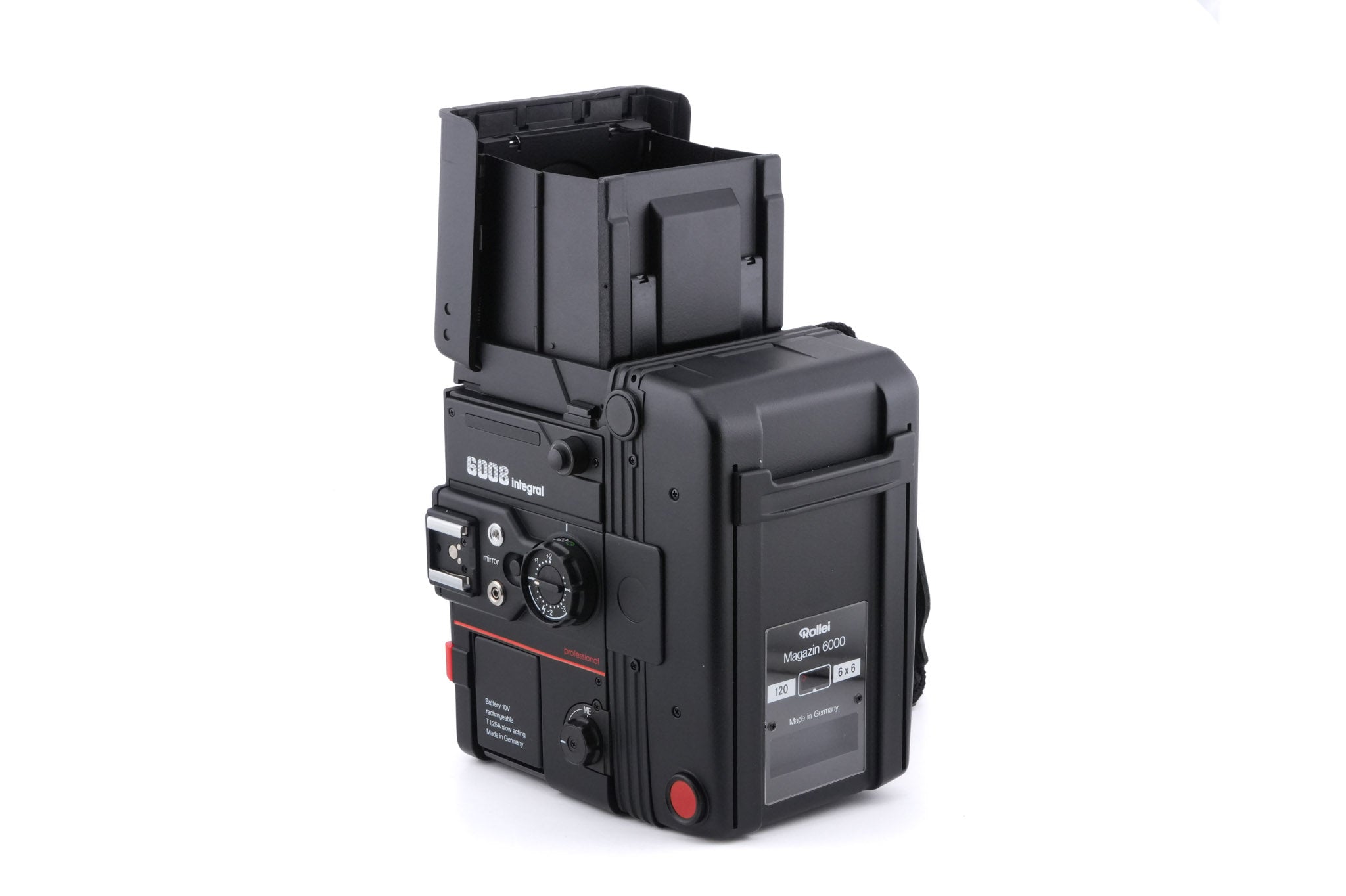 Rollei Rolleiflex 6008 Integral Professional + Rolleiflex Waist Level Finder + Magazin 6000 6x6/120 Film Back + Action Grip + 120 Film Insert + Bright Focusing Screen With Central Split-image Rangefinder And Microprism Collar