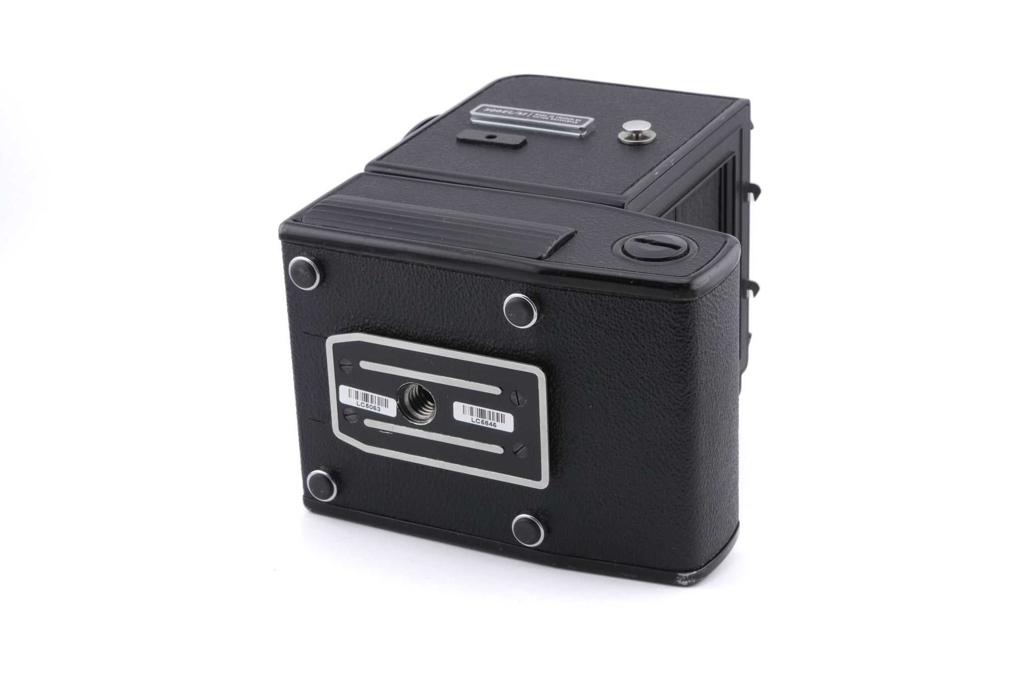 Hasselblad 500EL/M (Black, 10219) + Waist Level Finder (Old / Black, 42277) + Focusing Screen with Central Grid and Split Image Rangefinder (42218)