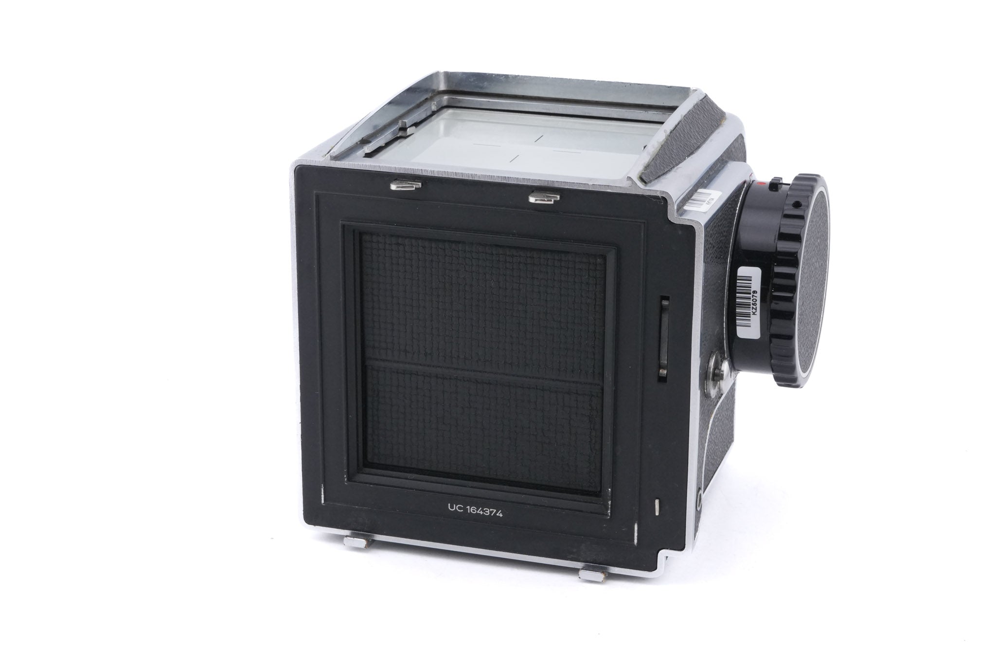 Hasselblad 500C/M (Silver, 10026) + Standard Focusing Screen (42161) + Standard Winding Knob (44024) + A12 Film Magazine (Silver, 30074) + Waist Level Finder (Old / Silver, 42021)
