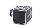Hasselblad 500C/M (Silver, 10026) + Standard Winding Knob (44024) + Waist Level Finder (Old / Silver, 42021) + A12 Film Magazine (Silver, 30074) + Standard Focusing Screen (42161)