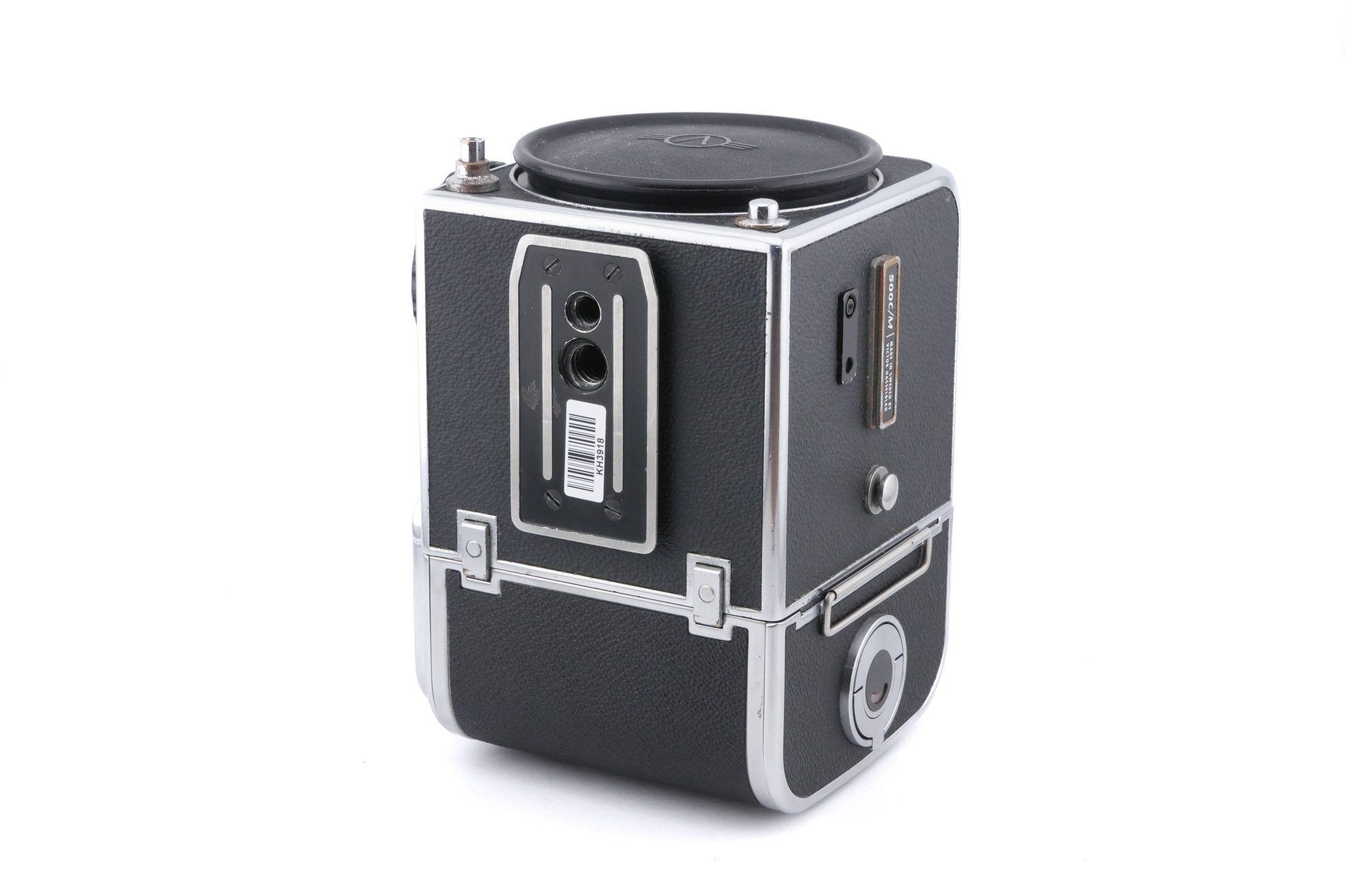 Hasselblad 500C/M (Silver, 10026) + Standard Winding Knob (44024) + Waist Level Finder (Old / Silver, 42021) + A12 Film Magazine (Silver, 30074) + Standard Focusing Screen (42161)