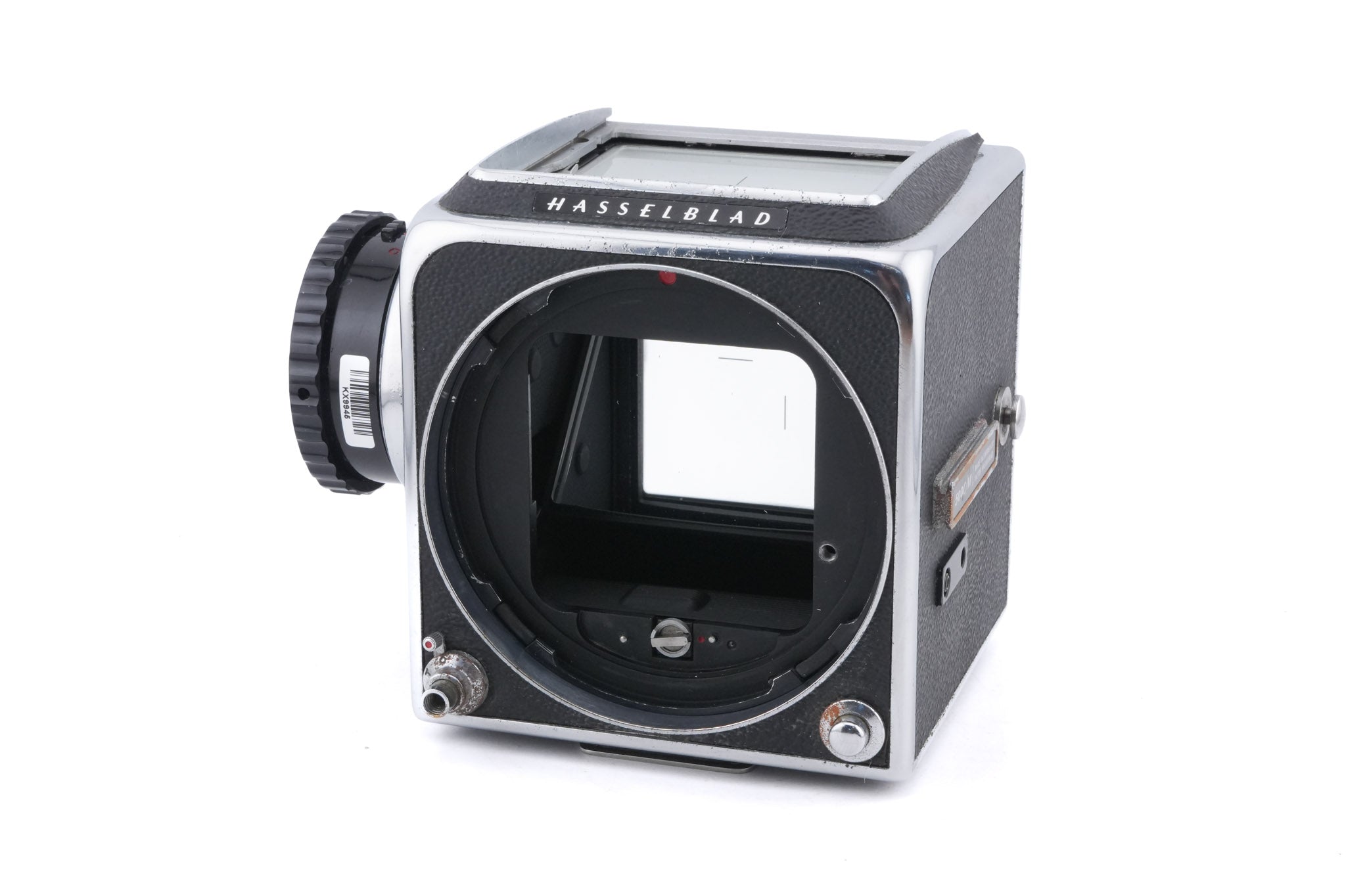 Hasselblad 500C/M (Silver, 10026) + Standard Winding Knob (44024) + Waist Level Finder (Old / Silver, 42021) + A12 Film Magazine (Silver, 30074) + Standard Focusing Screen (42161)