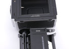 Hasselblad 500C/M (Silver, 10026) + Standard Winding Knob (44024) + Waist Level Finder (Old / Silver, 42021) + A12 Film Magazine (Silver, 30074) + Standard Focusing Screen (42161)