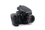 Mamiya 645 Pro TL + WG401 Power Drive Winder Grip + HA401 120/220 Roll Film Holder + FE401 AE Prism Finder + 120 Roll Film Insert (HA401) + 80mm f2.8 Sekor C