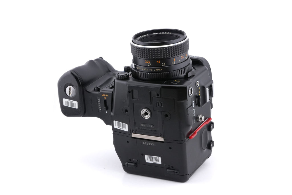 Mamiya 645 Pro TL + WG401 Power Drive Winder Grip + HA401 120/220 Roll Film Holder + FE401 AE Prism Finder + 120 Roll Film Insert (HA401) + 80mm f2.8 Sekor C