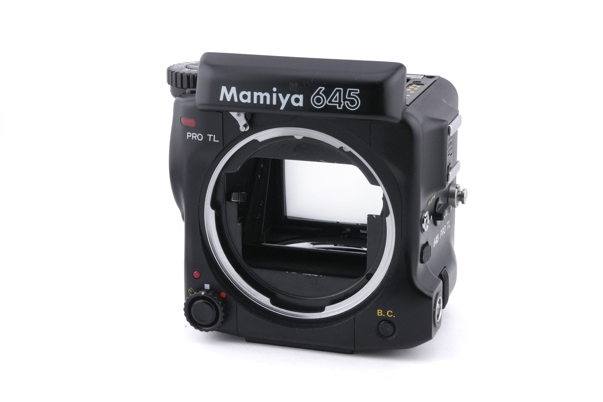Mamiya 645 Pro TL + WG401 Power Drive Winder Grip + HA401 120/220 Roll Film Holder + FE401 AE Prism Finder + 120 Roll Film Insert (HA401) + 80mm f2.8 Sekor C