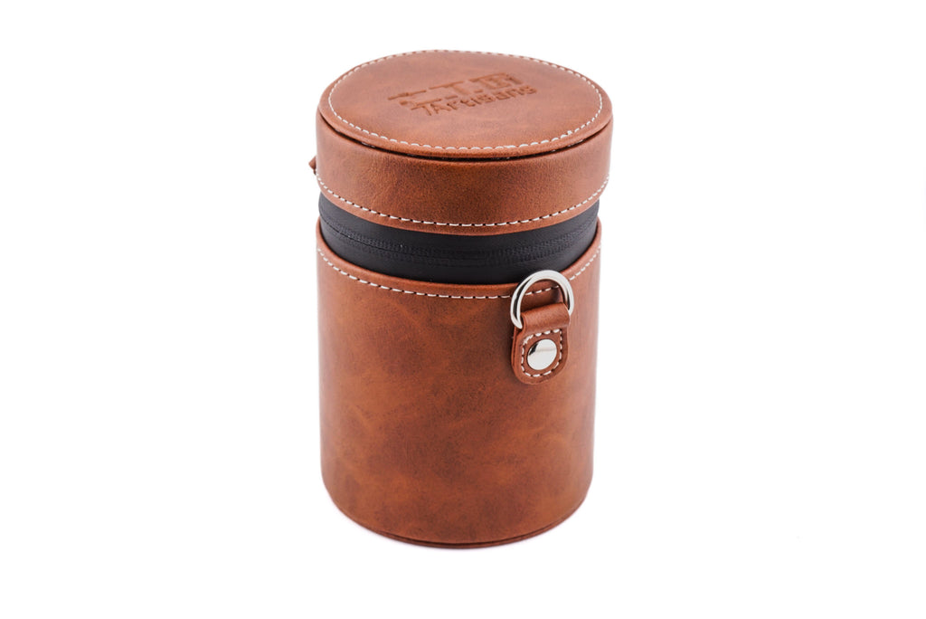 7Artisans 35mm f1.4 lens pouch on a white background.