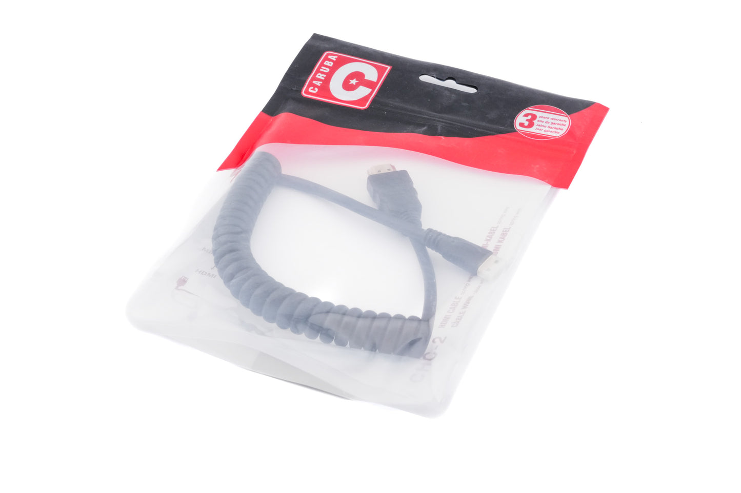 Caruba CHC-2 Coiled Straight Mini HDMI - HDMI Cable