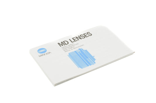 Minolta MD Lenses Instructions - Accessory
