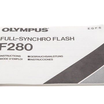 Olympus F280 Full-Synchro Flash Instructions