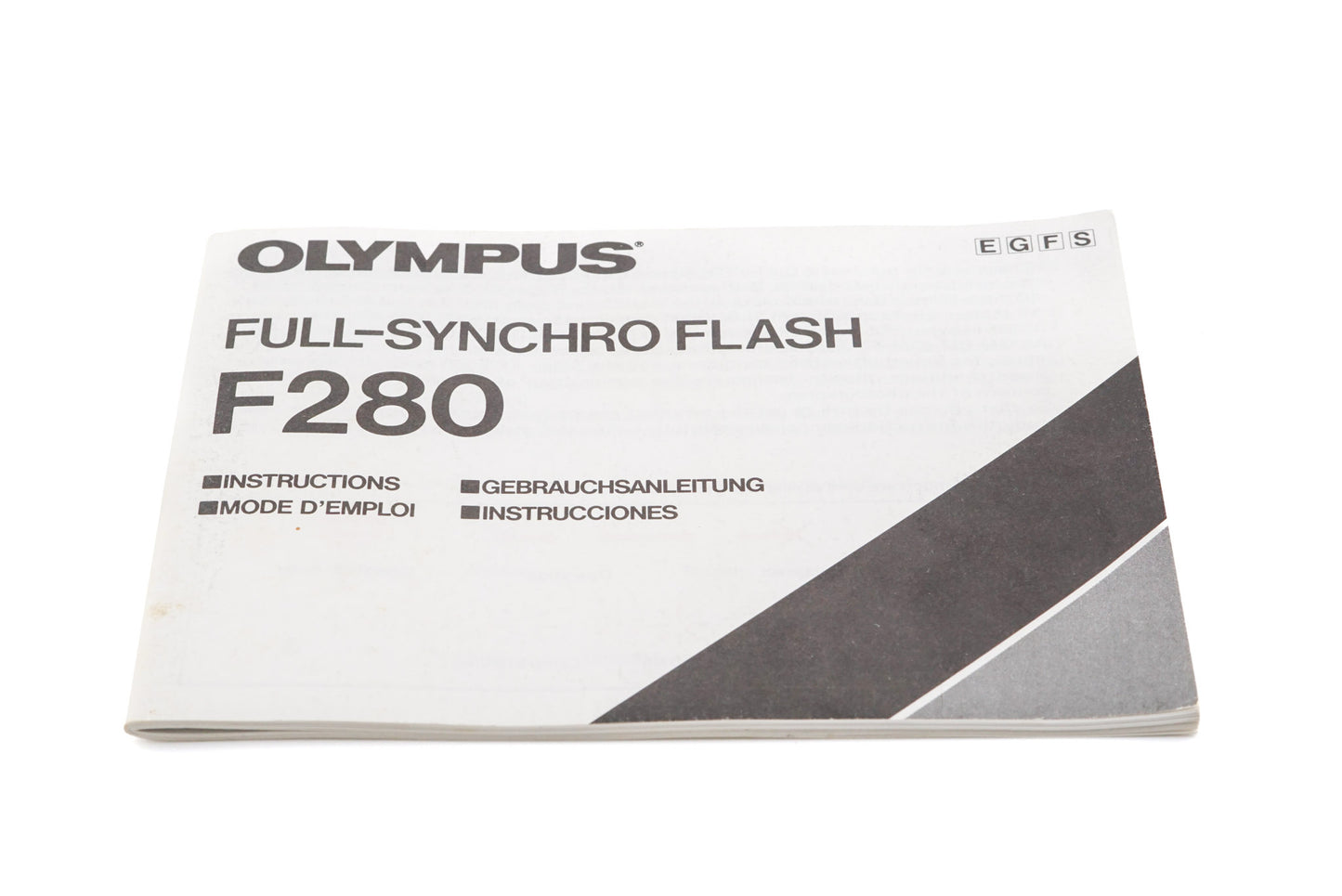 Olympus F280 Full-Synchro Flash Instructions