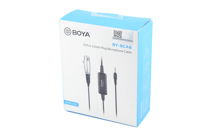 Boya BY-BCA6 XLR to 3.5mm Plug Microphone Cable