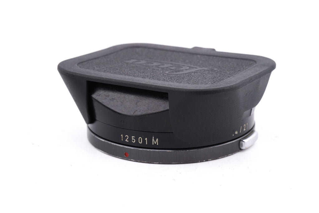 Leica 28mm f2.8 Elmarit (Type II) (Infinity Lock) + Lens Hood (21mm f3.4 / 28mm f2.8) (12501M)