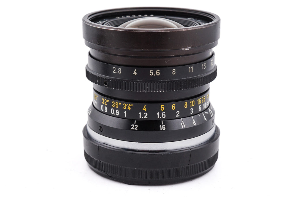 Leica 28mm f2.8 Elmarit (Type II) (Infinity Lock) + Lens Hood (21mm f3.4 / 28mm f2.8) (12501M)