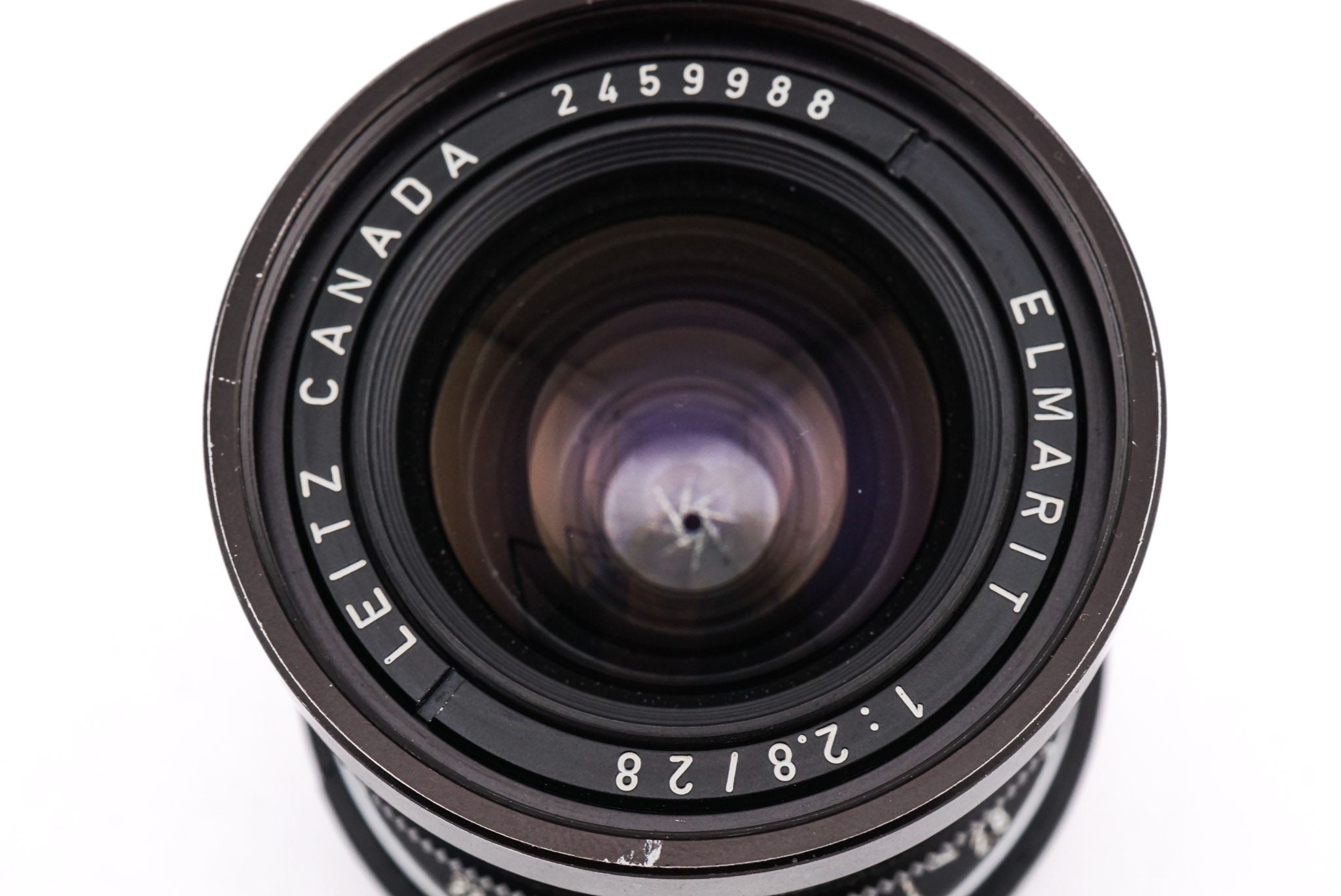 Leica 28mm f2.8 Elmarit (Type II) (Infinity Lock) + Lens Hood (21mm f3.4 / 28mm f2.8) (12501M)